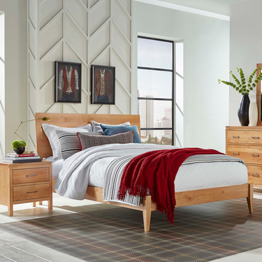2 West Queen Size Modern Platform Bed