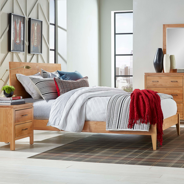 2 West Queen Size Modern Platform Bed