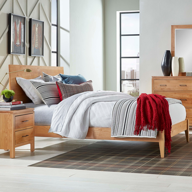2 West Queen Size Modern Platform Bed