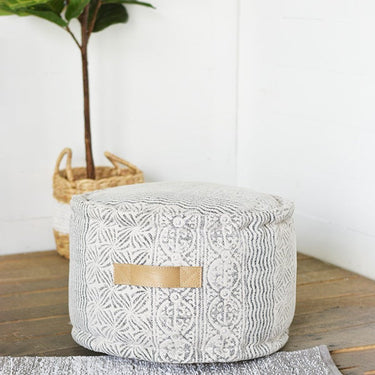 19" Round Boho Pouf