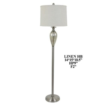 Glass/Metal Floor Lamp