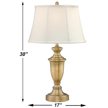 Satin Antique Brass Table Lamp
