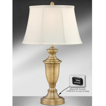 Satin Antique Brass Table Lamp