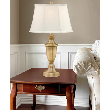 Satin Antique Brass Table Lamp