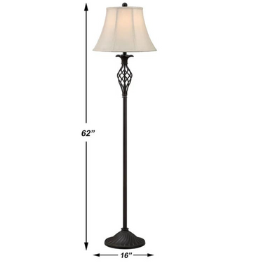 Textured Black Floor Lamp