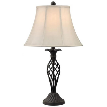Textured Black Table Lamp