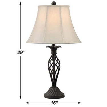 Textured Black Table Lamp