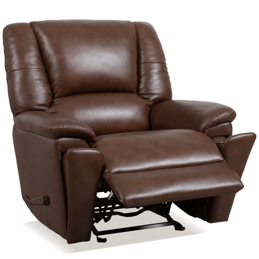 Plush Leather Gliding Recliner