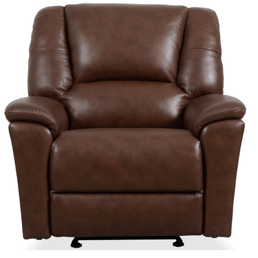 Plush Leather Gliding Recliner