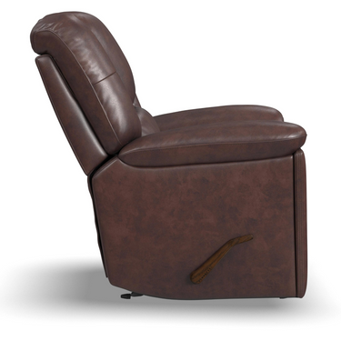 Plush Leather Gliding Recliner