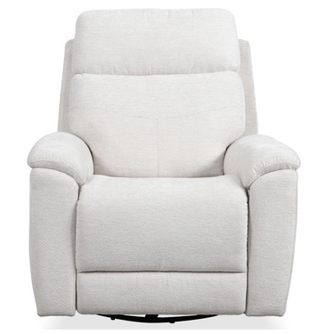 Refined Power Swivel Gliding Recliner with Adjustable Headrest & Lumbar