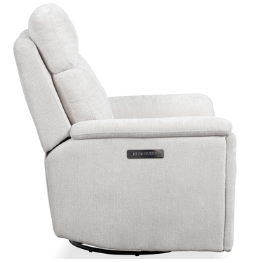 Refined Power Swivel Gliding Recliner with Adjustable Headrest & Lumbar