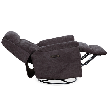 Sophisticated Power Swivel Gliding Recliner with Adjustable Headrest & Lumbar