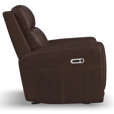 Alister Power Glider Recliner With Adjustable Headrest And Lumbar in Burnt Umber