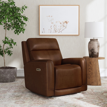 Alister Power Glider Recliner With Adjustable Headrest And Lumbar in Sedona
