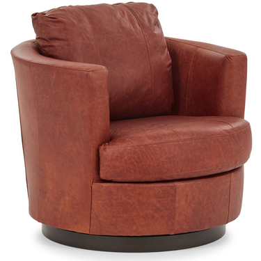 Tina Swivel Chair With Wood Base