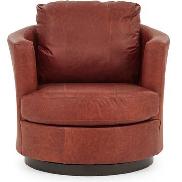 Tina Swivel Chair With Wood Base