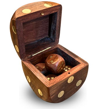 Wood Dice In Box Set