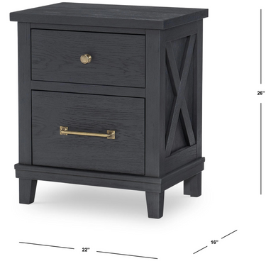 Flatiron 2 Drawer Nightstand