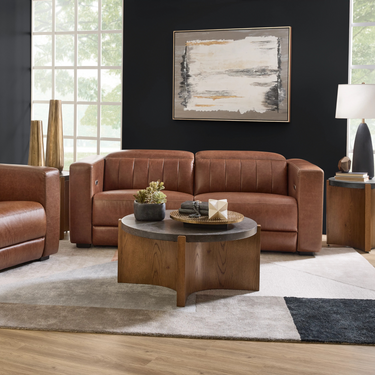Austin Leather Power Reclining Sofa with Power Headrests