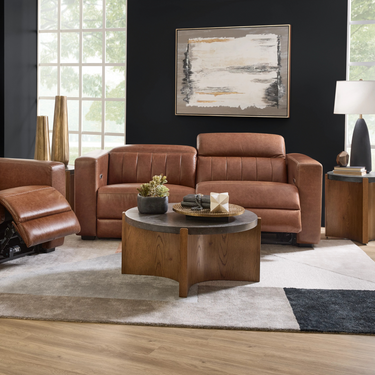 Austin Leather Power Reclining Sofa with Power Headrests