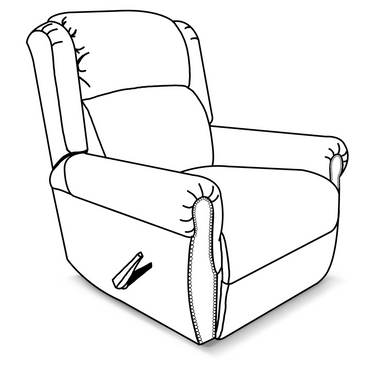 EZ5H60 Rocker Recliner with Nailheads