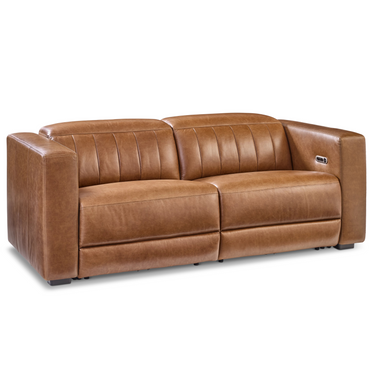 Austin Leather Power Reclining Sofa with Power Headrests