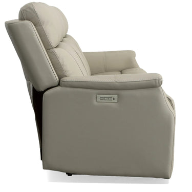 Easton Power Reclining Sofa With Adjustable Headrest And Lumbar Support